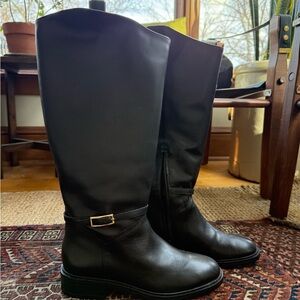 Macy's Black Leather Boots 7.5